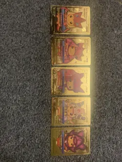 Pokemon TCG Gold Foil Pikachu Fan Art Card Pokemon Card - Image 1