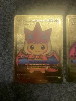 Pokemon TCG Gold Foil Pikachu Fan Art Card Pokemon Card - Image 2