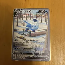?Gold Metal Glaceon VMAX 175/203 Alt Art Fan Card Gold Metal Card ? - Image 1