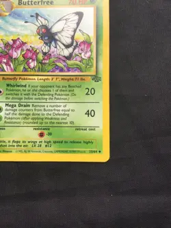 Pokemon Cards: Jungle 1st Edition Uncommon: Butterfree 33/64 D Error - Image 4