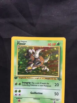 Pokemon Cards: Jungle 1st Edition Rare Holo: Pinsir 9/64 Scratch Error - Image 2