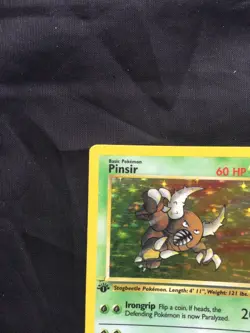 Pokemon Cards: Jungle 1st Edition Rare Holo: Pinsir 9/64 Scratch Error - Image 3