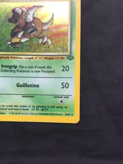 Pokemon Cards: Jungle 1st Edition Rare Holo: Pinsir 9/64 Scratch Error - Image 5