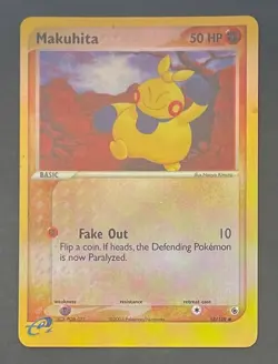 Pokemon Card Makuhita 58/109 Reverse Holo EX Ruby & Sapphire - Lightly Played - Image 1
