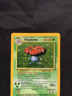 Pokemon Cards: Jungle Rare Holo: Vileplume 15/64 No Symbol Error - Image 2