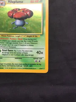 Pokemon Cards: Jungle Rare Holo: Vileplume 15/64 No Symbol Error - Image 5