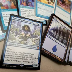 WIZARDS Blue Naru Mythic Rare Complete COMMANDER DECK. ALL 100 Magic Cards - Image 1