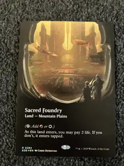 Magic The Gathering MTG - Sacred Foundry (Borderless) Foil - Edge of Eternities - Image 1