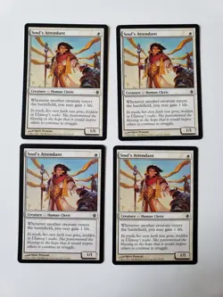 Soul's Attendant 4x x4 Rise of the Eldrazi Regular LP MTG Magic the Gathering - Image 1