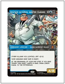 1x Doctor Octopus, Master Planner, Borderless Art, Magic the Gathering MTG NM - Image 1