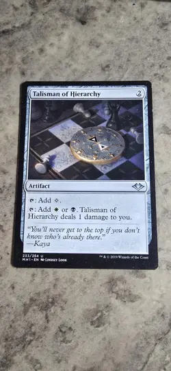Talisman of Hierarchy Modern Horizons Regular Artifact Uncommon MTG NM - Image 1