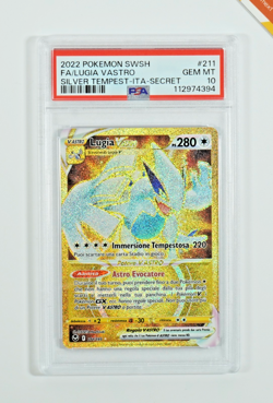 Pokemon PSA 10 Lugia V Astro #211 Tempesta Argentata 2022 Italiano - Image 1