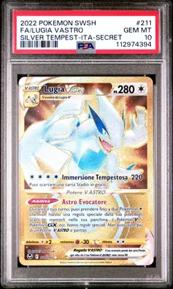Pokemon PSA 10 Lugia V Astro #211 Tempesta Argentata 2022 Italiano - Image 2