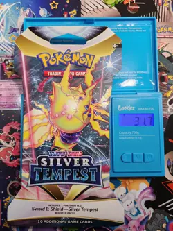 VERY HEAVY!! 🔥 31.7g Sleeved Silver Tempest Pokemon TCG Sealed Booster Pack - Image 1