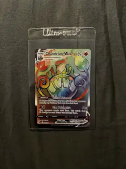 Chandelure Vmax 265/264 Rainbow Secret Rare Pokemon 2015 Fusion Strike NM - Image 1