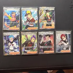 Full Art Trainer Lot of 7 Pokemon Scarlet & Violet Destined Rivals Pack Fresh - Image 1