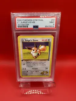 Lt. Surge's Eevee Gym Challenge 1st Edition 2000 Pokemon #51 Psa 9 - Image 1