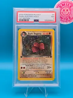 PSA 7 - 2000 POKEMON ROCKET 6 DARK DUGTRIO-HOLO 1ST EDITION - Image 1