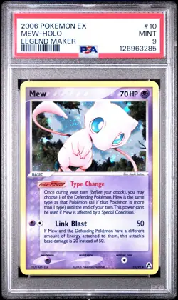 2006 POKEMON EX LEGEND MAKER #10 MEW-HOLO PSA 9 - Image 1