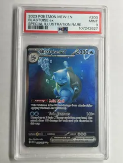 Pokemon 2023 Blastoise ex 200/165 Special Illustration Rare 151 PSA 9 - Image 2