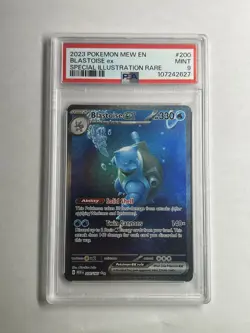 Pokemon 2023 Blastoise ex 200/165 Special Illustration Rare 151 PSA 9 - Image 3