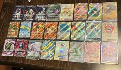 Lot of 24 Full Art Shiny Pokemon V ex Dragapult Blissey Crobat Terapogos & More - Image 1