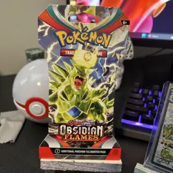 Pokemon Scarlet & Violet Obsidian Flames Booster Pack & Tyranitar EX Ultra Rare - Image 3