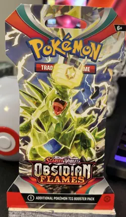 Pokemon Scarlet & Violet Obsidian Flames Booster Pack & Tyranitar EX Ultra Rare - Image 4