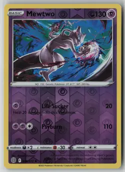 Mewtwo 56/172 Pokemon TCG Brilliant Stars Rare Reverse Holo Near Mint (NM) 1 - Image 1