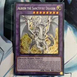 Yu-Gi-Oh Albion the Sanctifire Dragon 1st Edition Secret Rare (CYAC - EN035) - Image 1