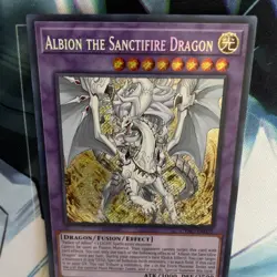 Yu-Gi-Oh Albion the Sanctifire Dragon 1st Edition Secret Rare (CYAC - EN035) - Image 5
