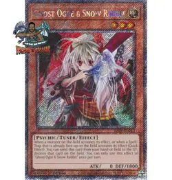 Yugioh! 1x Ghost Ogre & Snow Rabbit RA04-EN015 Platinum Secret Rare 1st Ed NM - Image 1