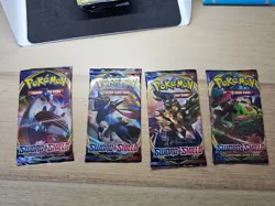 4x Pokemon Card TCG SWSH Base Set Booster Pack Artset Sword & Shield - Image 1