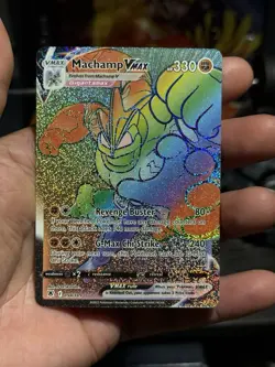 Machamp VMAX 194/189 Astral Radiance Rainbow Secret Rare Holo Card NM Condition - Image 1