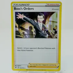 Pokemon Card Rebel Clash Holographic Boss's Orders 154/192 NM - Image 1