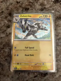 Pokemon TCG Destined Rivals Zebstrika SVP201 201 Black Star Promo English Card - Image 1