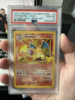 PSA 10 Charizard Celebrations 4/102 Sword & Shield Holo Pokemon Card - Image 1