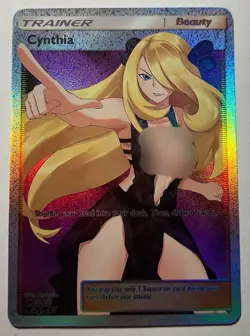 SEXY HEROINE WAIFU Cynthia POKEMON ACG PREMIUM HOLOFOIL CARD NM - Image 1