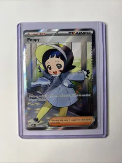 NM Poppy 220/197 Full Art Trainer Secret Rare OBF Obsidian Flames Pokemon TCG - Image 1