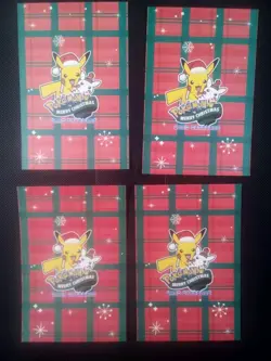 Pokemon 2024 Card Database Christmas Set Mario & Luigi Pikachu 4x Complete Set - Image 2