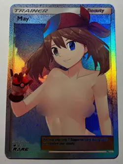 SEXY HEROINE WAIFU May POKEMON ACG PREMIUM HOLOFOIL CARD NM - Image 1