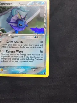 Pokemon Cards: EX Delta Species Rare Holo: Vaporeon 18/113 - Image 5