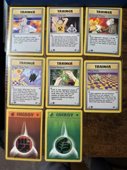 1st Edition Pokemon Trainer Cards NM Bundle Lot 26 Cards - Image 1