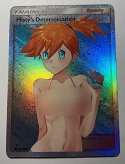 SEXY HEROINE WAIFU Misty’s Determination POKEMON ACG PREMIUM HOLOFOIL CARD NM - Image 1
