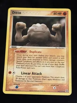 Pokemon Ditto Geodude Regular Card 62/113 Delta Species - Image 1