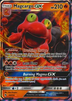 Magcargo GX 44/214 Ultra Rare SM - Lost Thunder Pokemon Card HP - Image 1