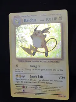 Pokemon Evolutions Raichu Holo Foil Rare Card 36/108 XY TCG 2016 LP - Image 2