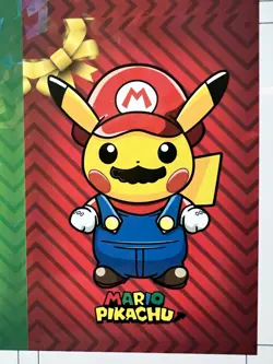 Rare Pokemon 2024 Card Database Christmas Set Mario, Luigi, Pikachu Cracked Ice - Image 2