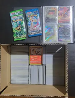 Pokemon Card Binder Collection 40+ ULTRA RARES 200+ HOLOS Booster Packs and Bulk - Image 1