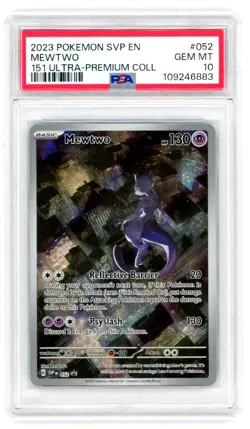 2023 Pokemon SVP EN-SV Mewtwo #52 151 Ultra Premium Coll Black Star Promo PSA 10 - Image 1